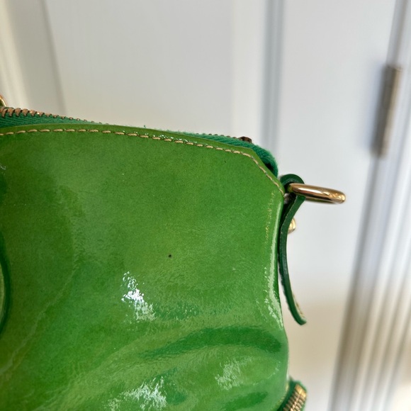 Dooney & Bourke Apple Green Patent Leather Women's Satchel Bag - Picture 9 of 12